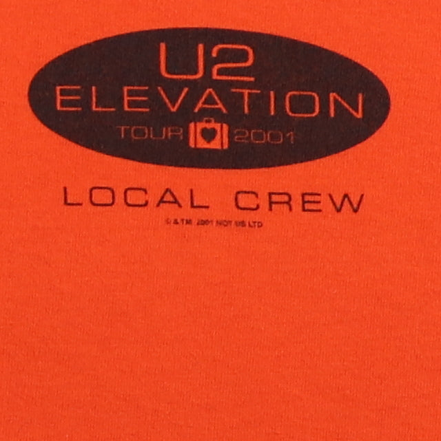 2001 U2 Elevation Tour Local Crew Shirt