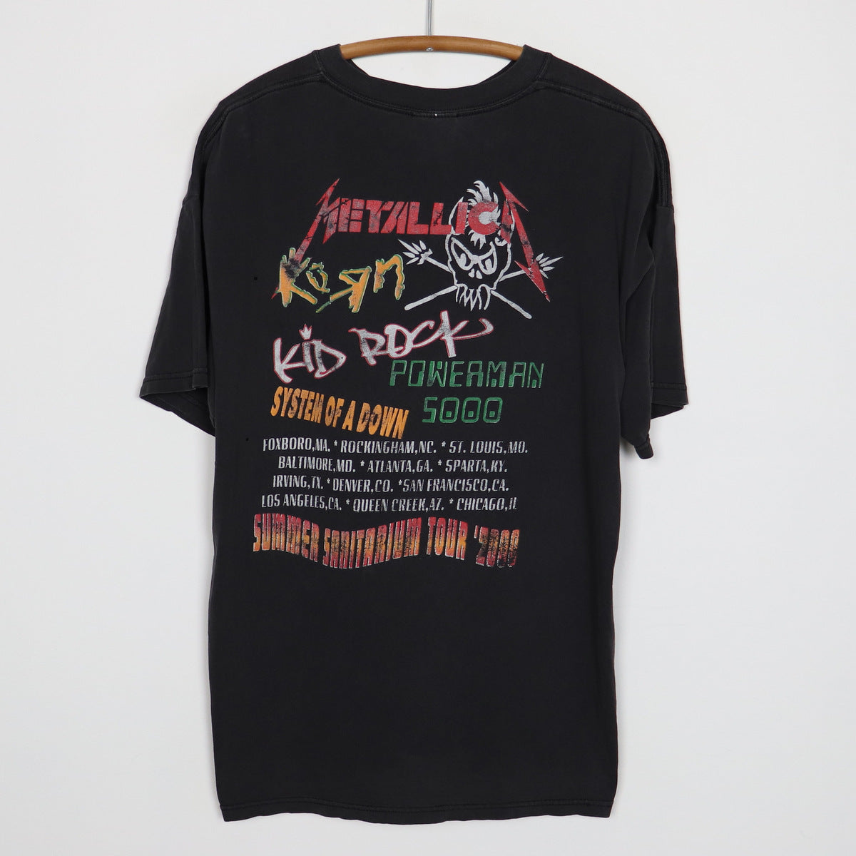 2000 Metallica Summer Sanitarium Tour Shirt