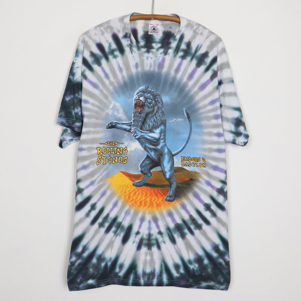 1997 Rolling Stones Bridges To Babylon Tour Tie Dye Shirt