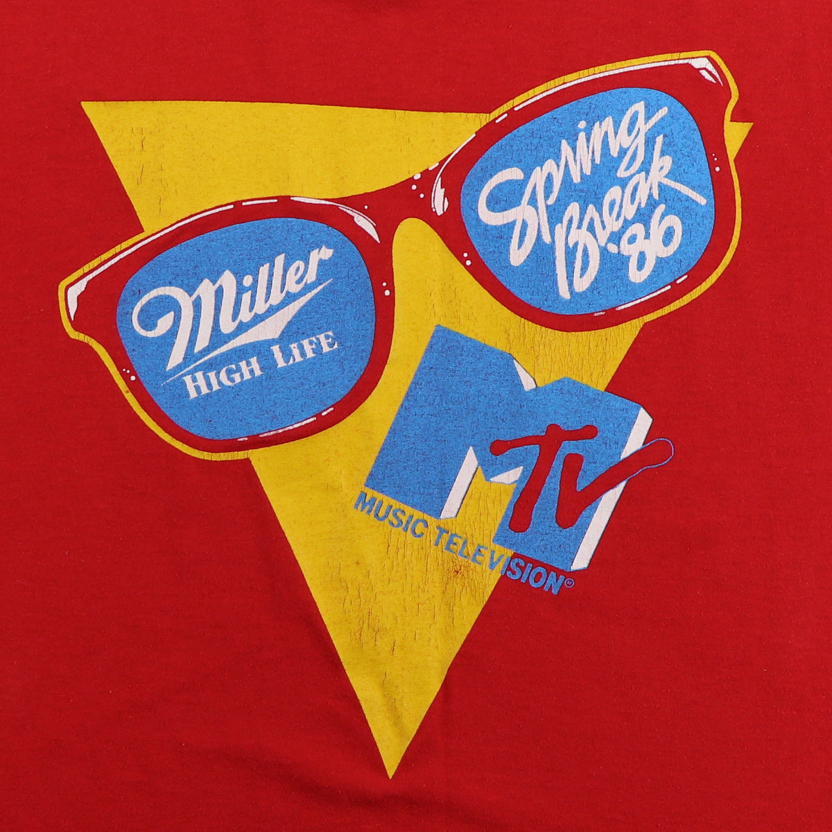 1980s MTV Music Television Miller High Life Spring Break Shirt
