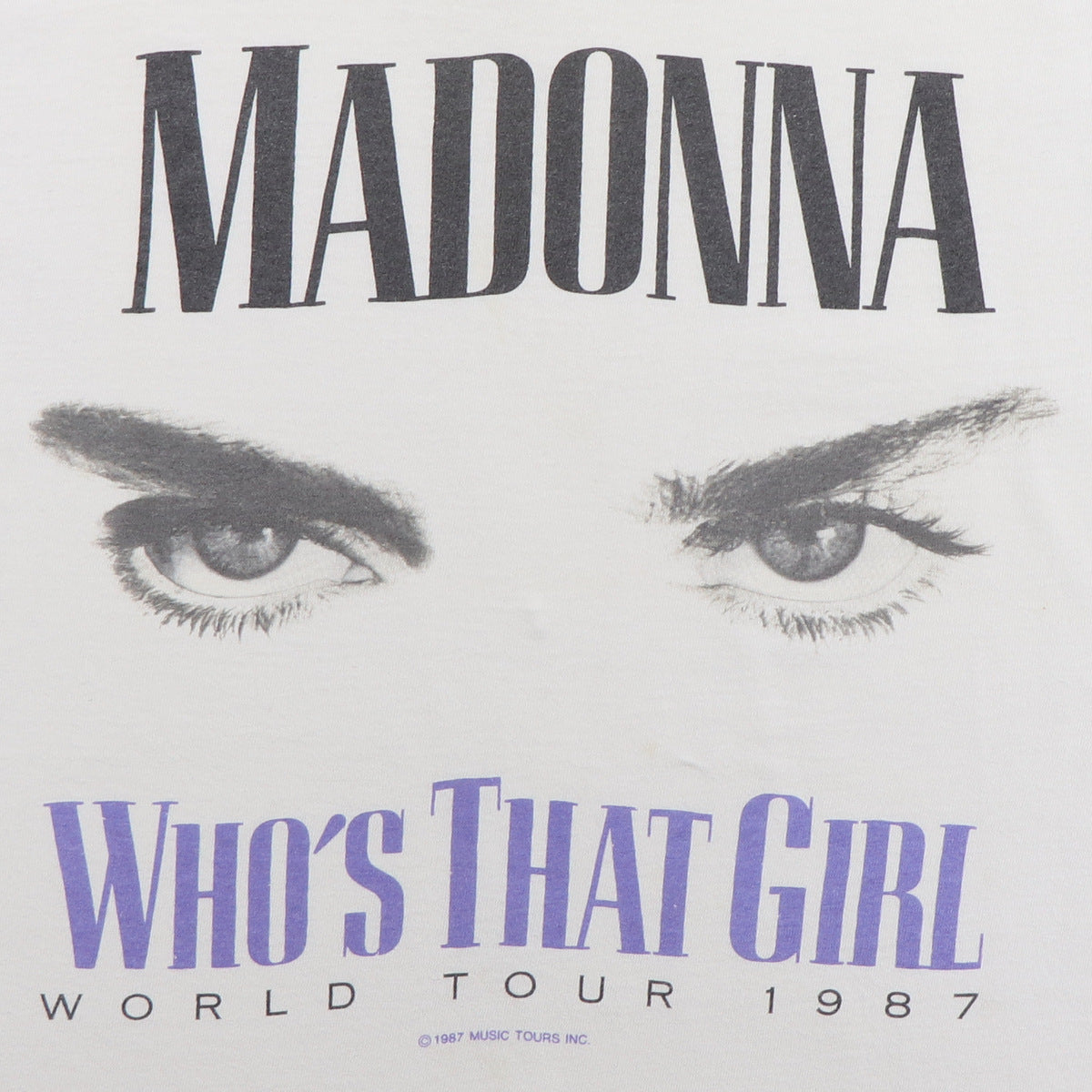 1987 Madonna Who's That Girl World Tour Shirt