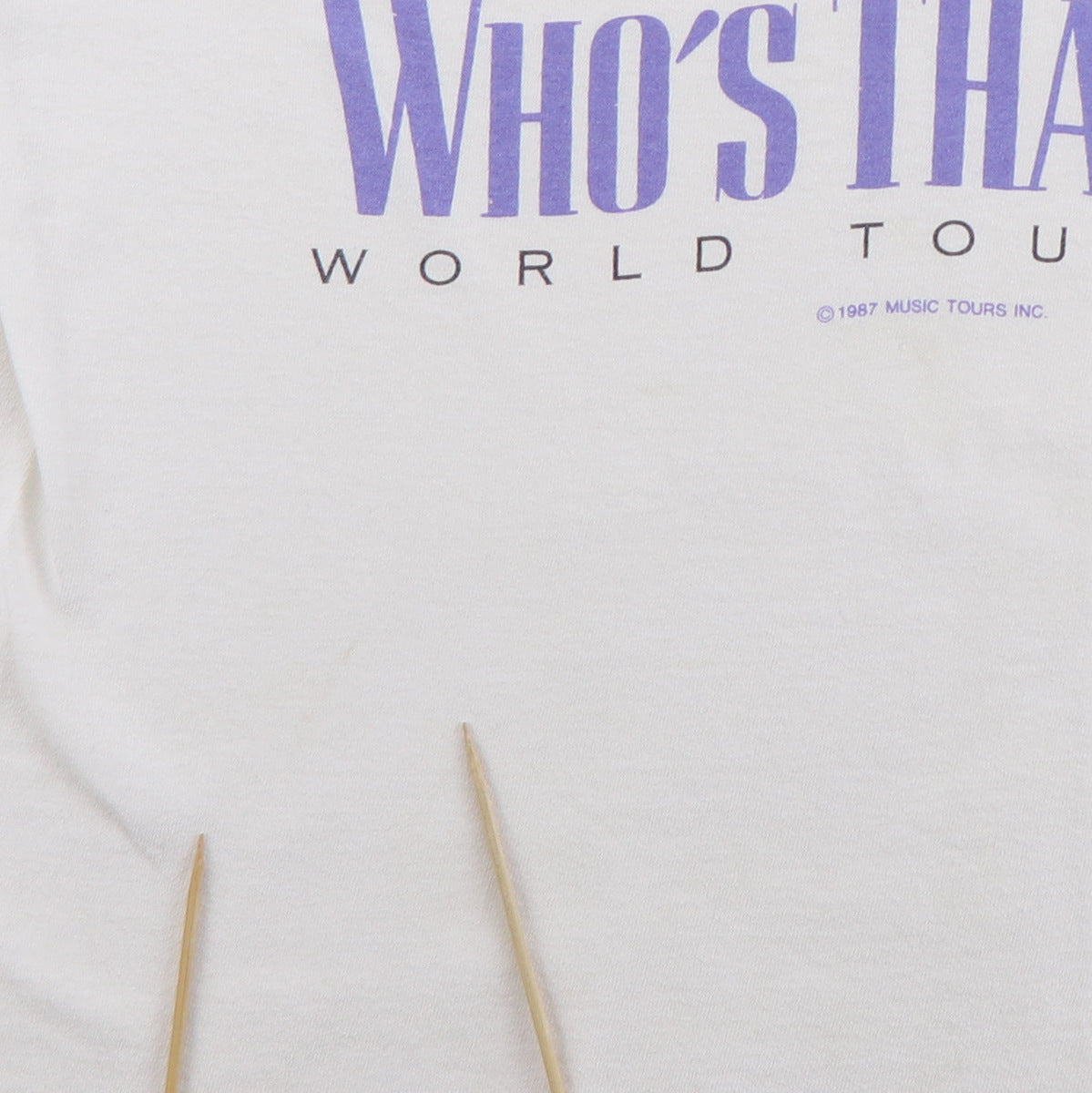 1987 Madonna Who's That Girl World Tour Shirt