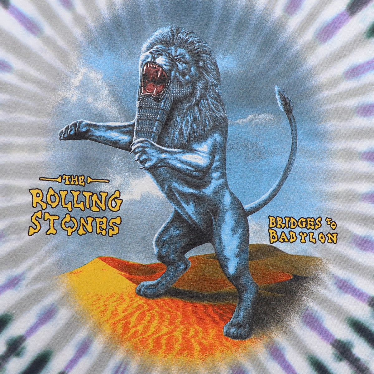 1997 Rolling Stones Bridges To Babylon Tour Tie Dye Shirt