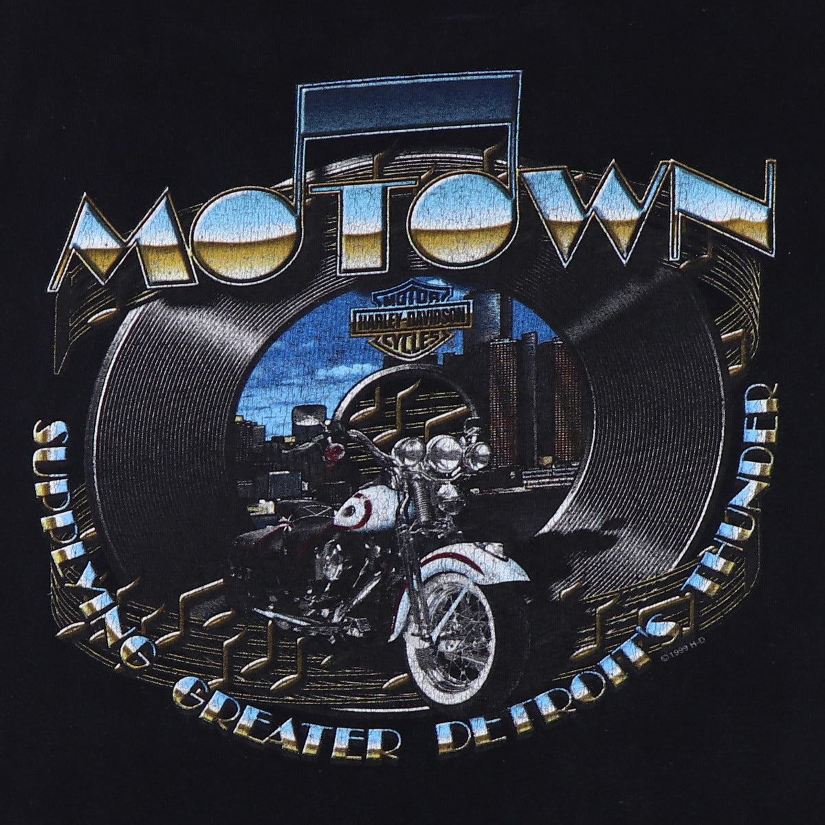 1999 Harley Davidson Motown Detroit Shirt