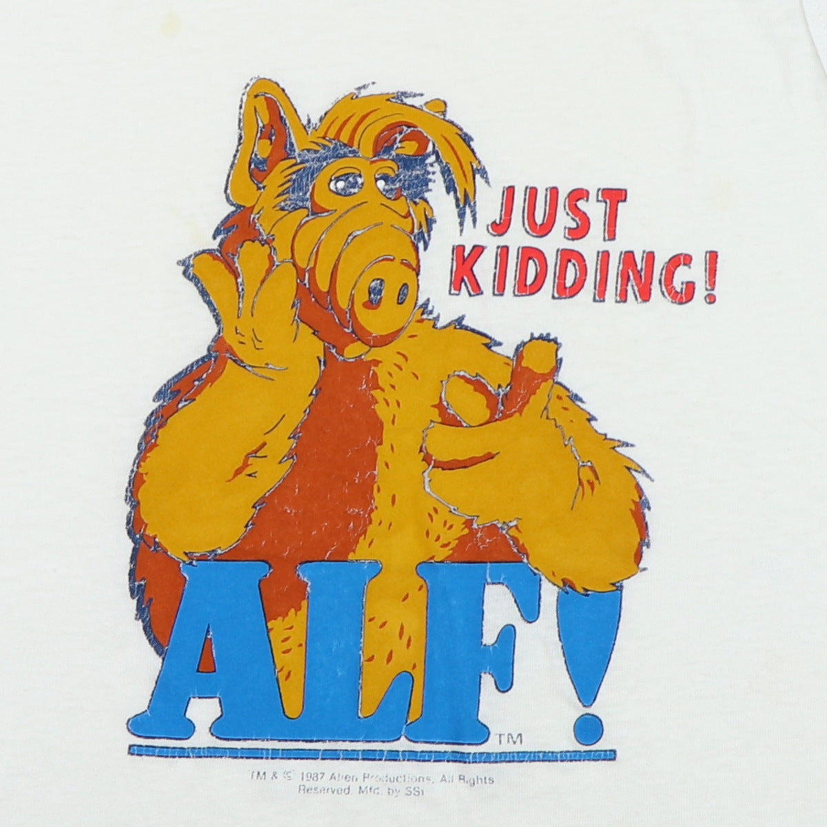 1987 Alf Just Kiddin Tank Top Shirt
