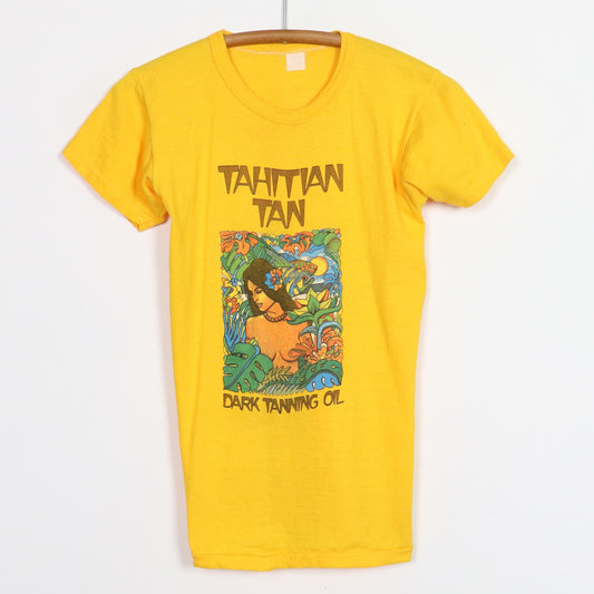 1970s Tahitian Tan Dark Tanning Oil Shirt