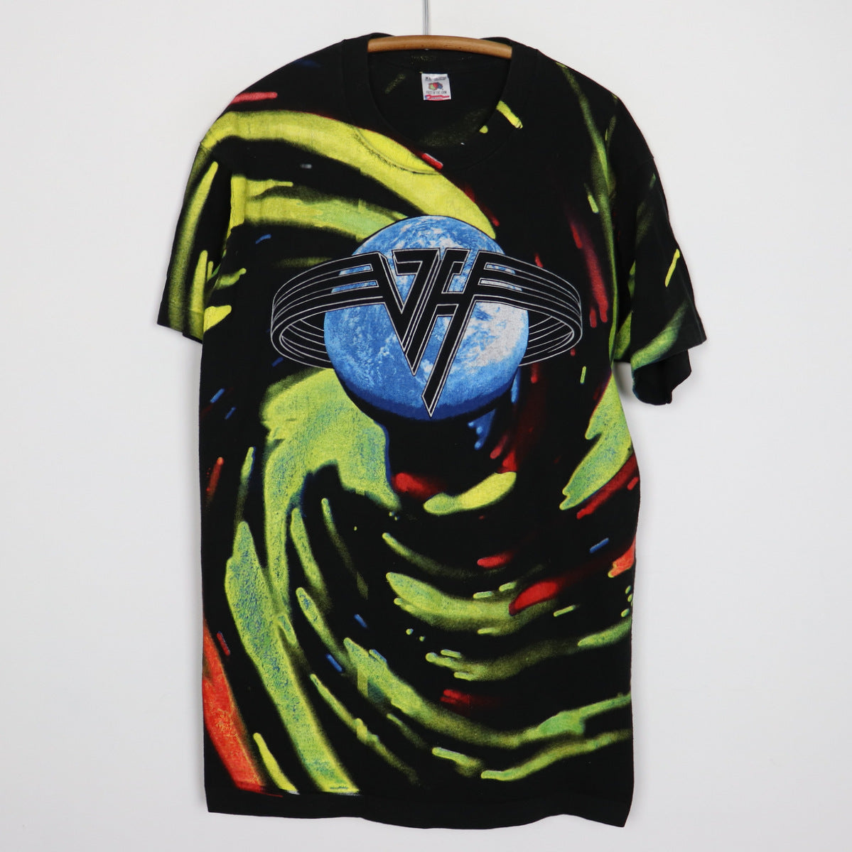 VAN HALEN 1993 バンドTシャツ XL シングル 両面プリント 1993 Van Halen Live World Tour All Over Print Shirt | Authentic