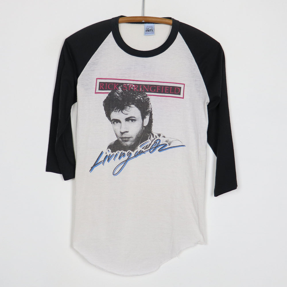 1983 Rick Springfield Living In Oz World Tour Jersey Shirt