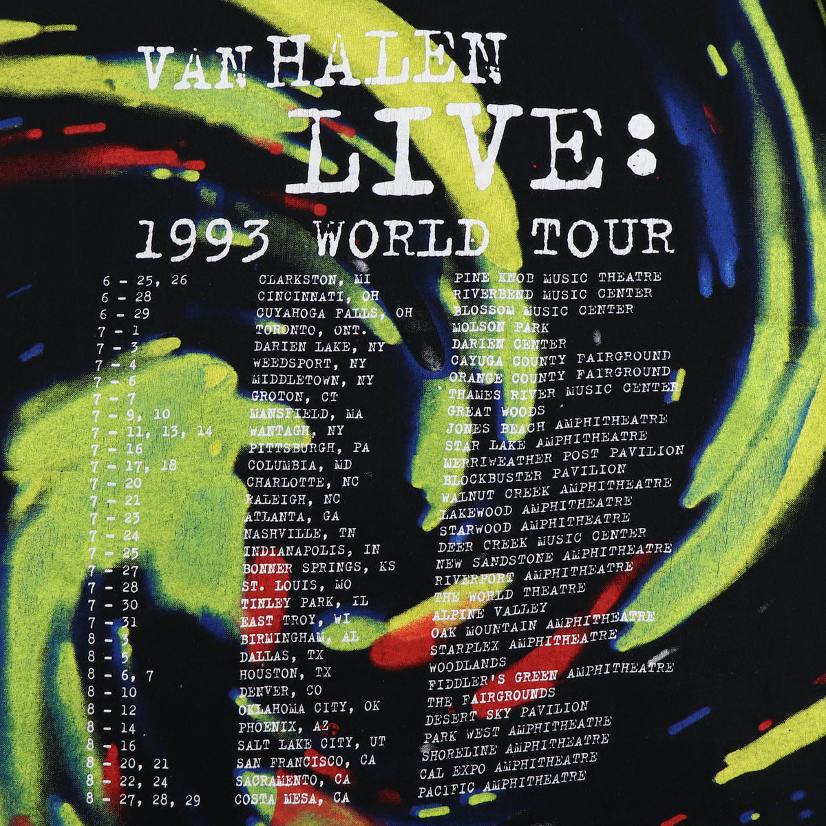 1993 Van Halen Live World Tour All Over Print Shirt