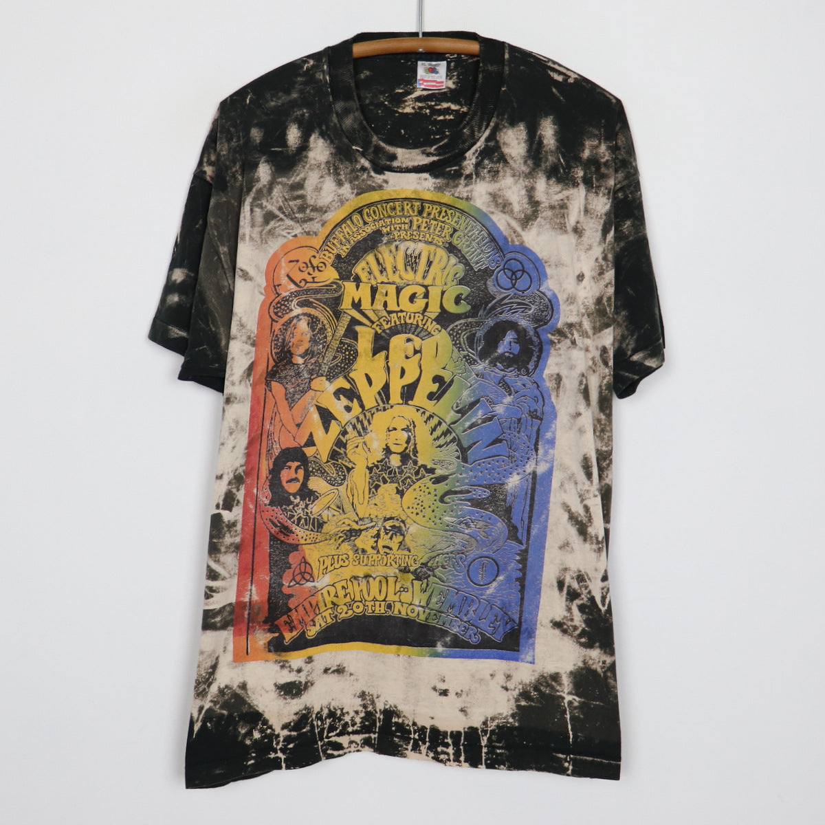 1990s Led Zeppelin Bleach Print Shirt