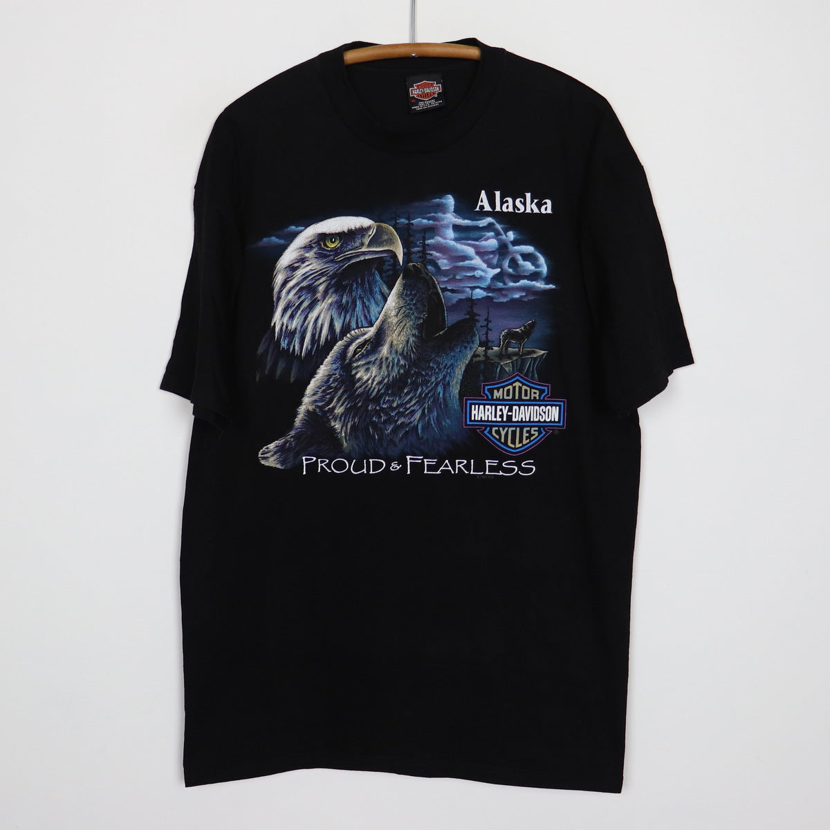 1997 Harley Davidson Proud & Fearless Alaska Shirt | Authentic 