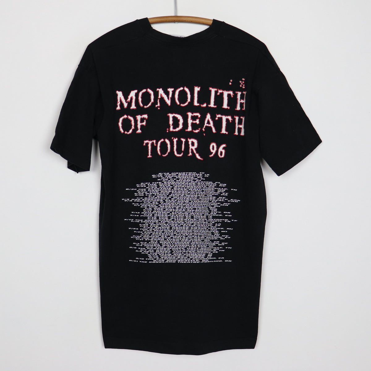 1996 Cannibal Corpse Monolith Of Death Tour Shirt