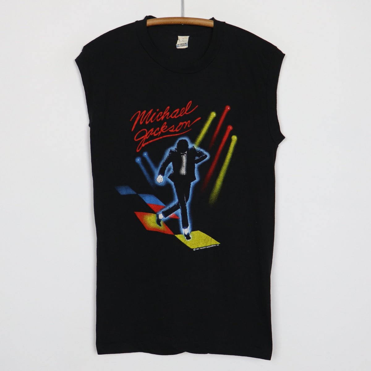 ジャンク　マイケルジャクソンネオンボード Original vintage 1984 Michael Jackson Victory Tour Sleeveless