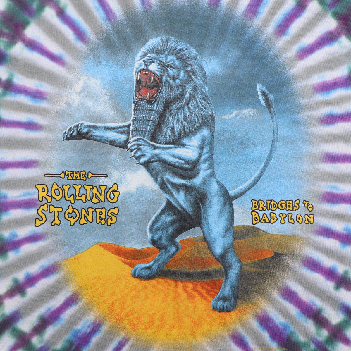 1997 Rolling Stones Bridges To Babylon Tie Dye Tour Shirt