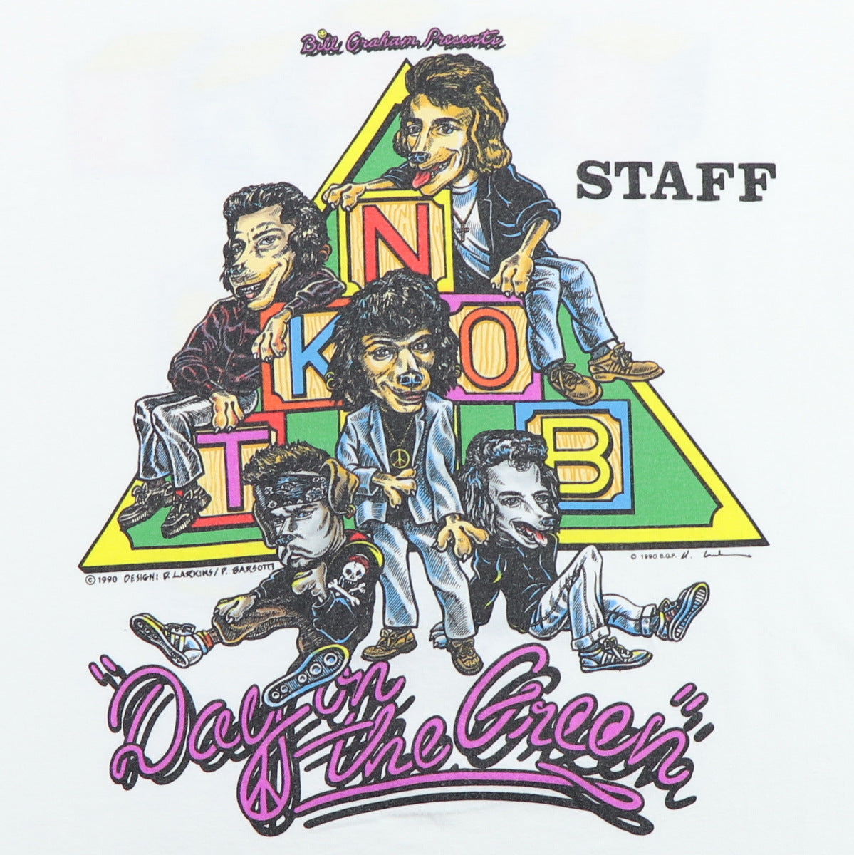 1990 Bill Graham Presents New Kids On The Block Day On The Green Shirt