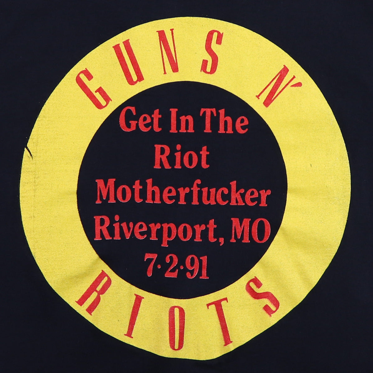 1991 Guns N Roses Get In The Riot Mother Fucker Tour Shirt