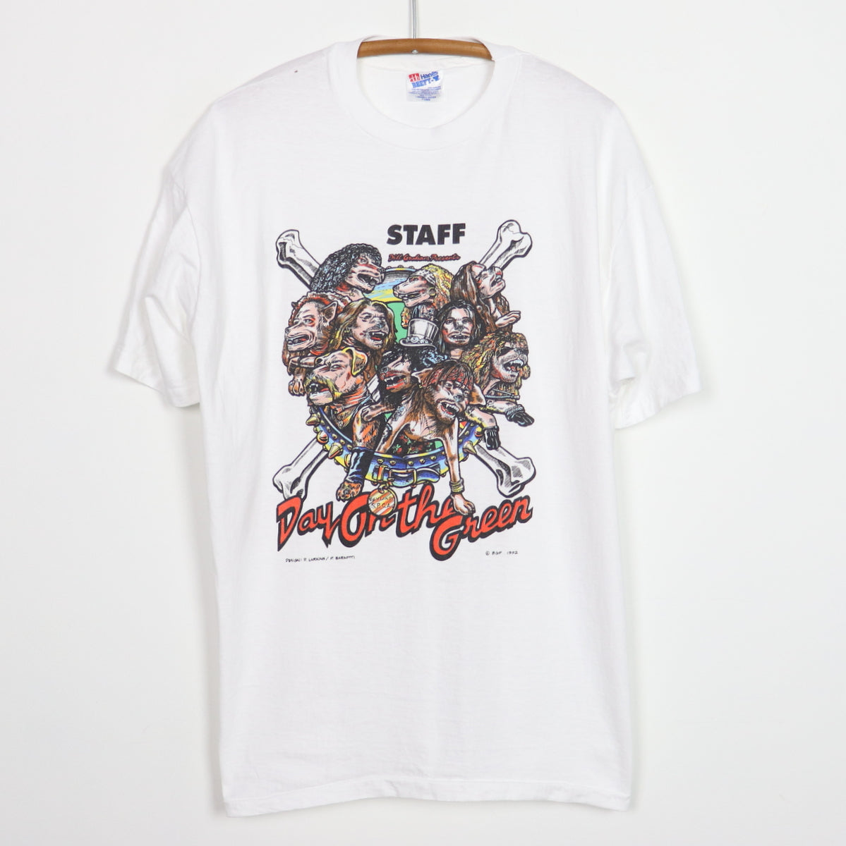 1992 Bill Graham Presents Metallica & Guns N Roses Day On The Green Staff Shirt