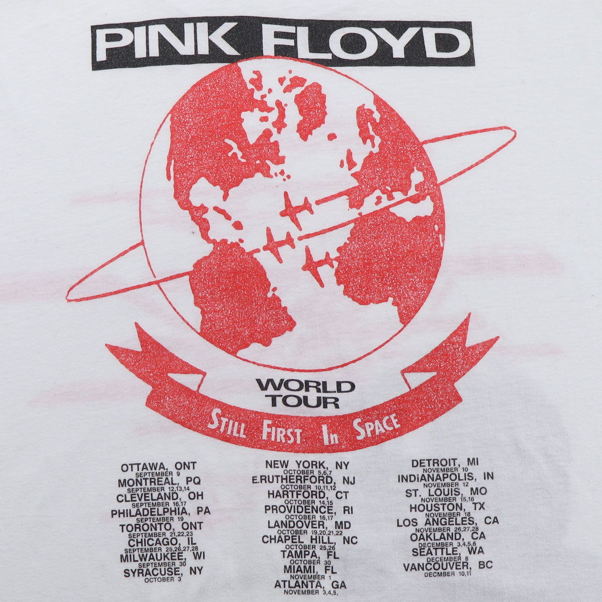 1987 Pink Floyd Momentary Lapse Of Reason World Tour Shirt