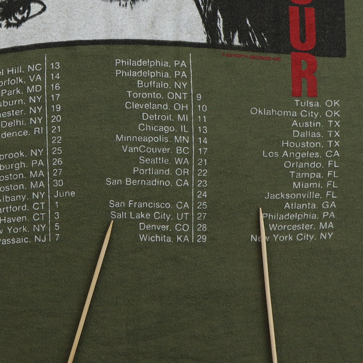 1983 U2 War Tour Shirt