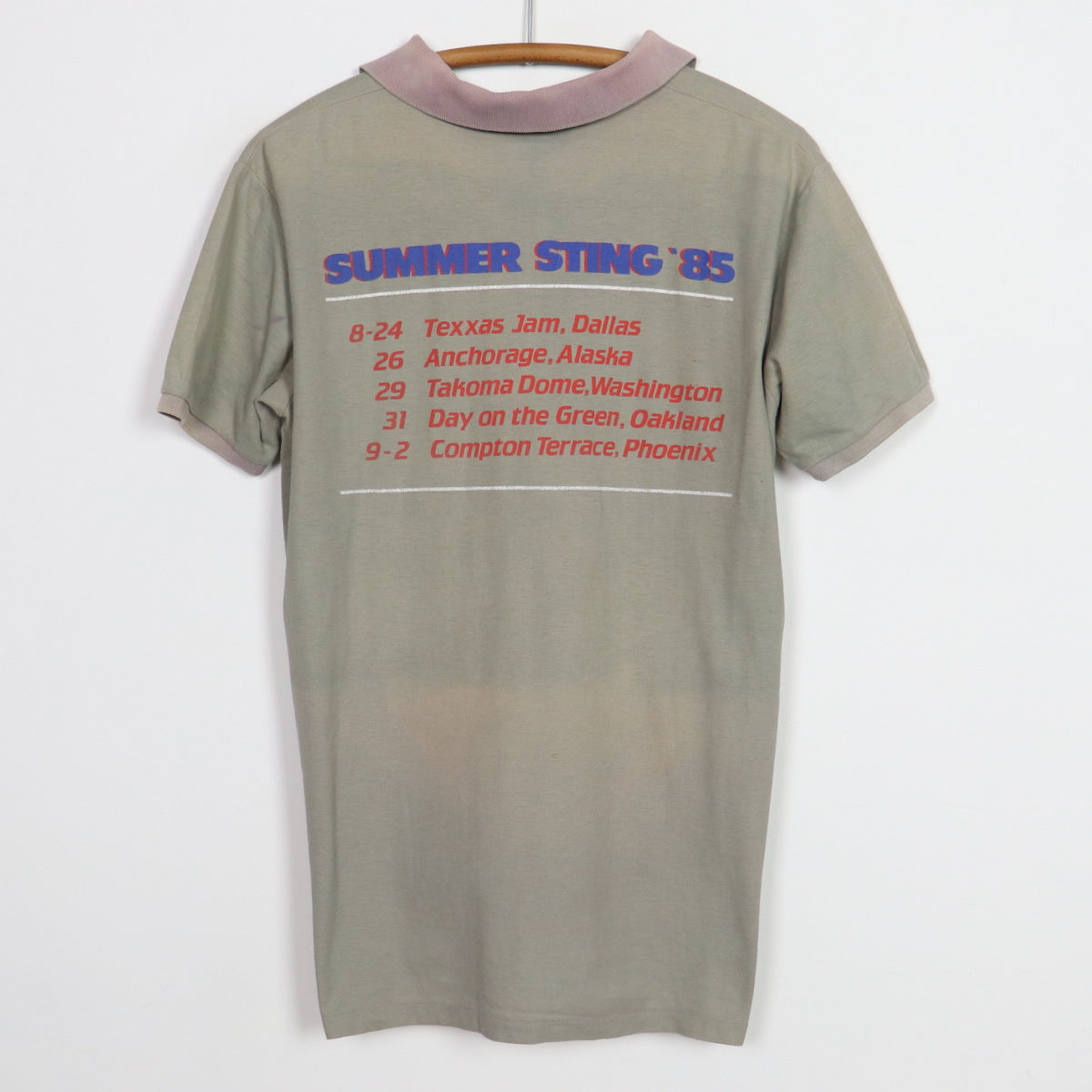 1985 Scorpions World Wide Live Crew Polo Shirt