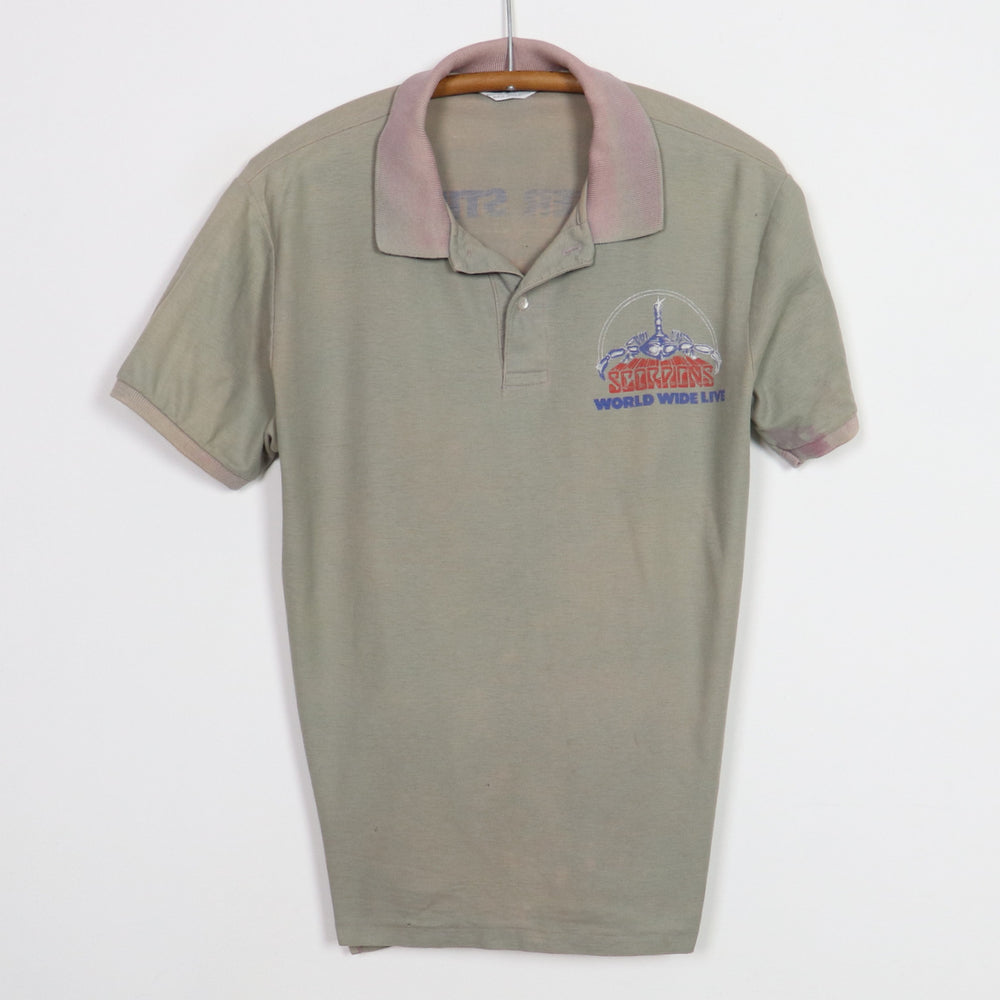 1985 Scorpions World Wide Live Crew Polo Shirt