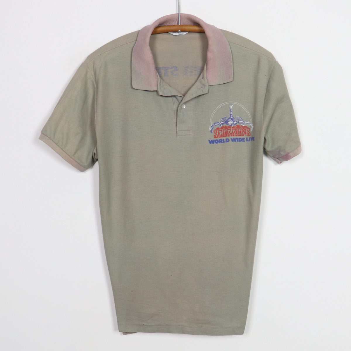 1985 Scorpions World Wide Live Crew Polo Shirt