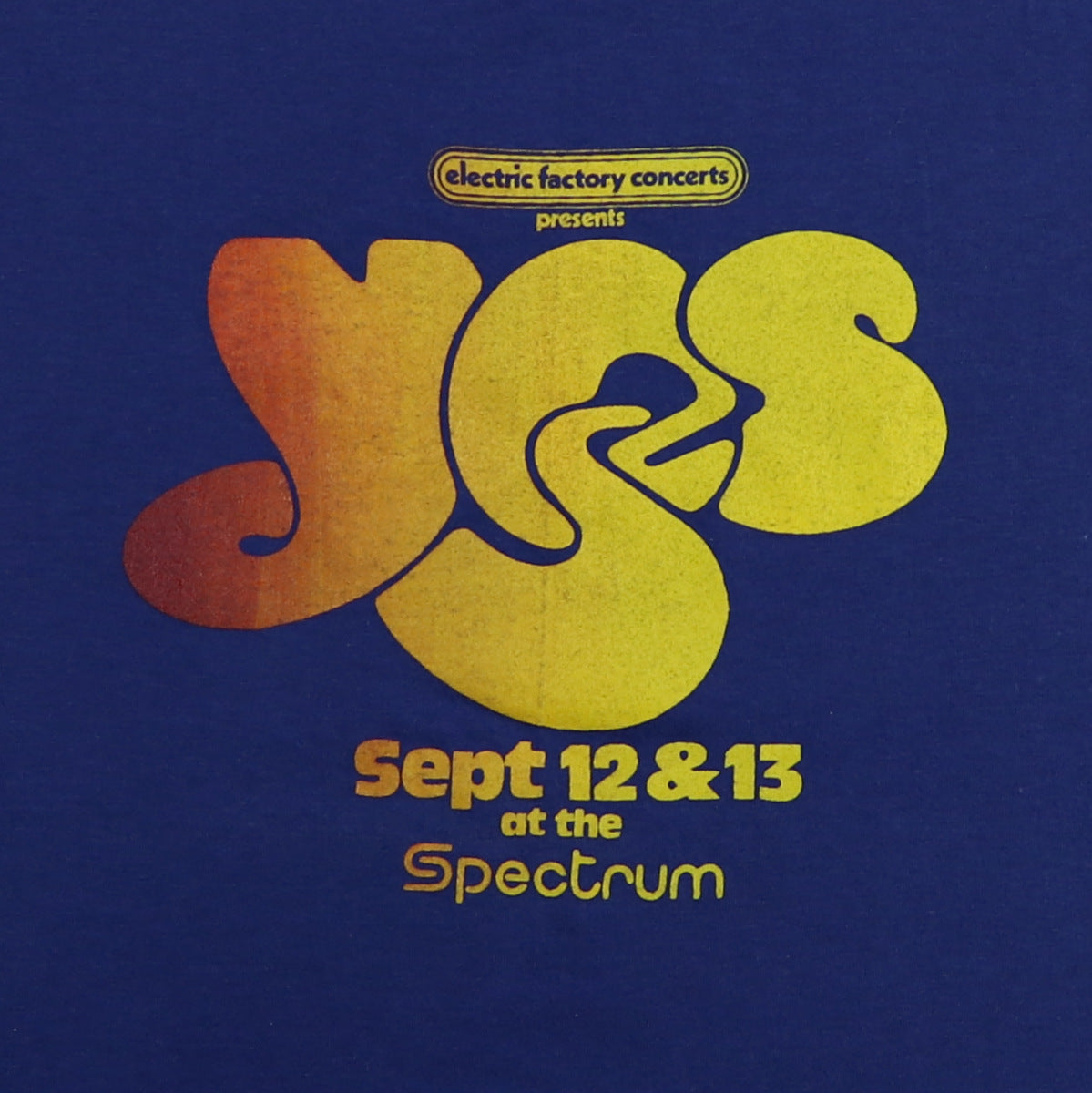 1980 Yes Electric Factory Concerts Crew Concert Shirt