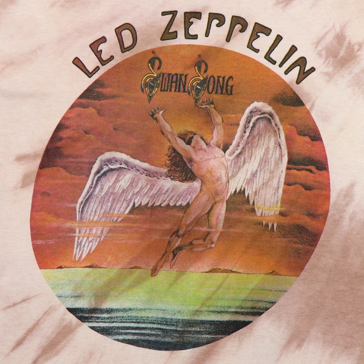 1970s Led Zeppelin Swan Song Tie Dye Shirt