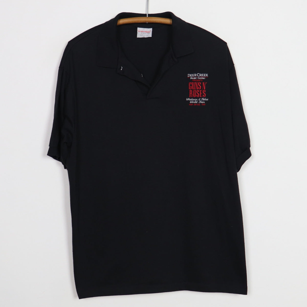 1991 Guns N Roses Whatever It Takes Tour Crew Polo Shirt