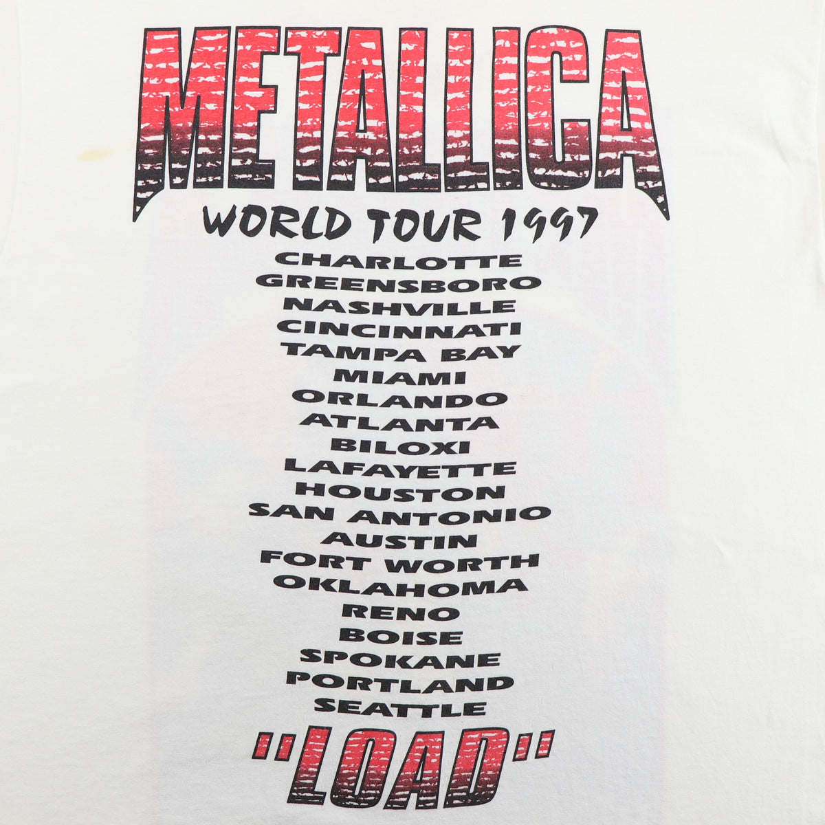 1997 Metallica Load World Tour Shirt
