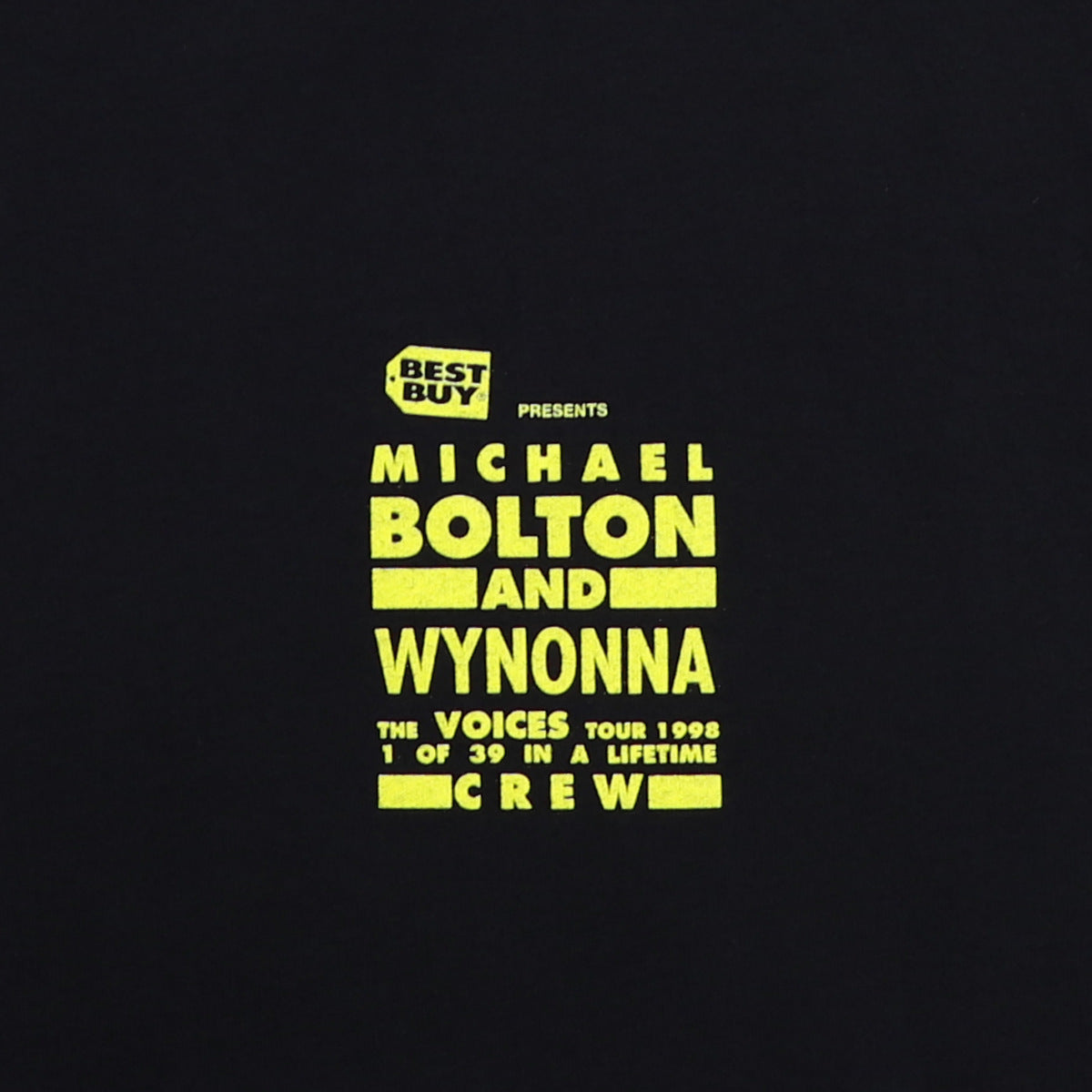 1998 Michael Bolton Wynonna Judd Crew Concert Shirt