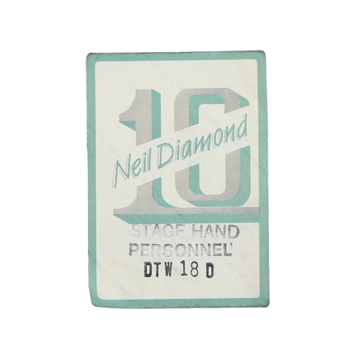 1982 Neil Diamond Tour Stage Hand / Personnel Backstage Pass