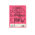 1987 Lionel Richie’s Outrageous Crew Backstage Pass
