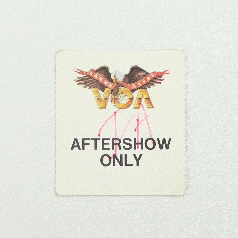 1984 Sammy Hagar VOA Tour Aftershow Only Backstage Pass