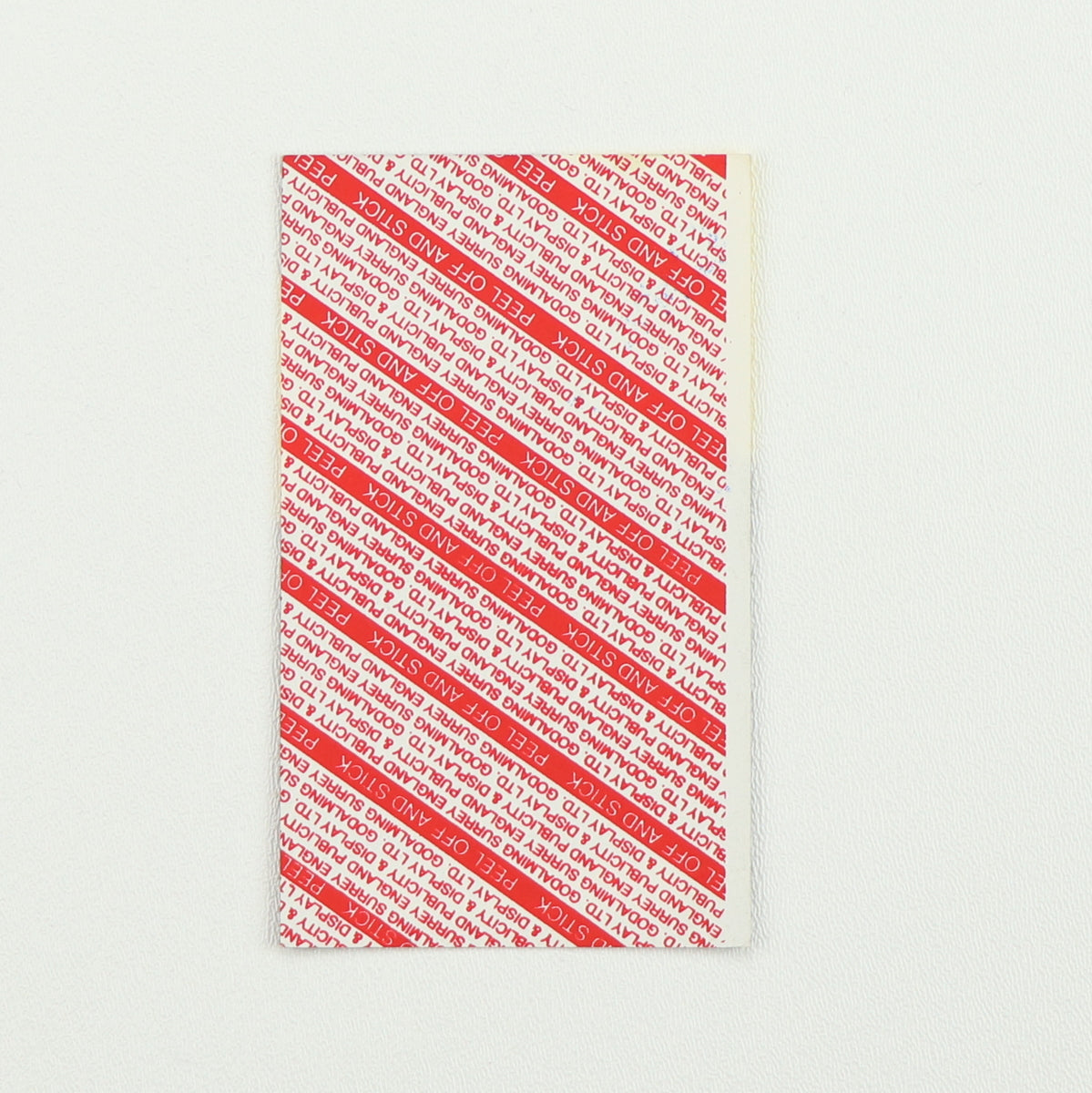 1986 Peter Gabriel So Tour Crew Backstage Pass