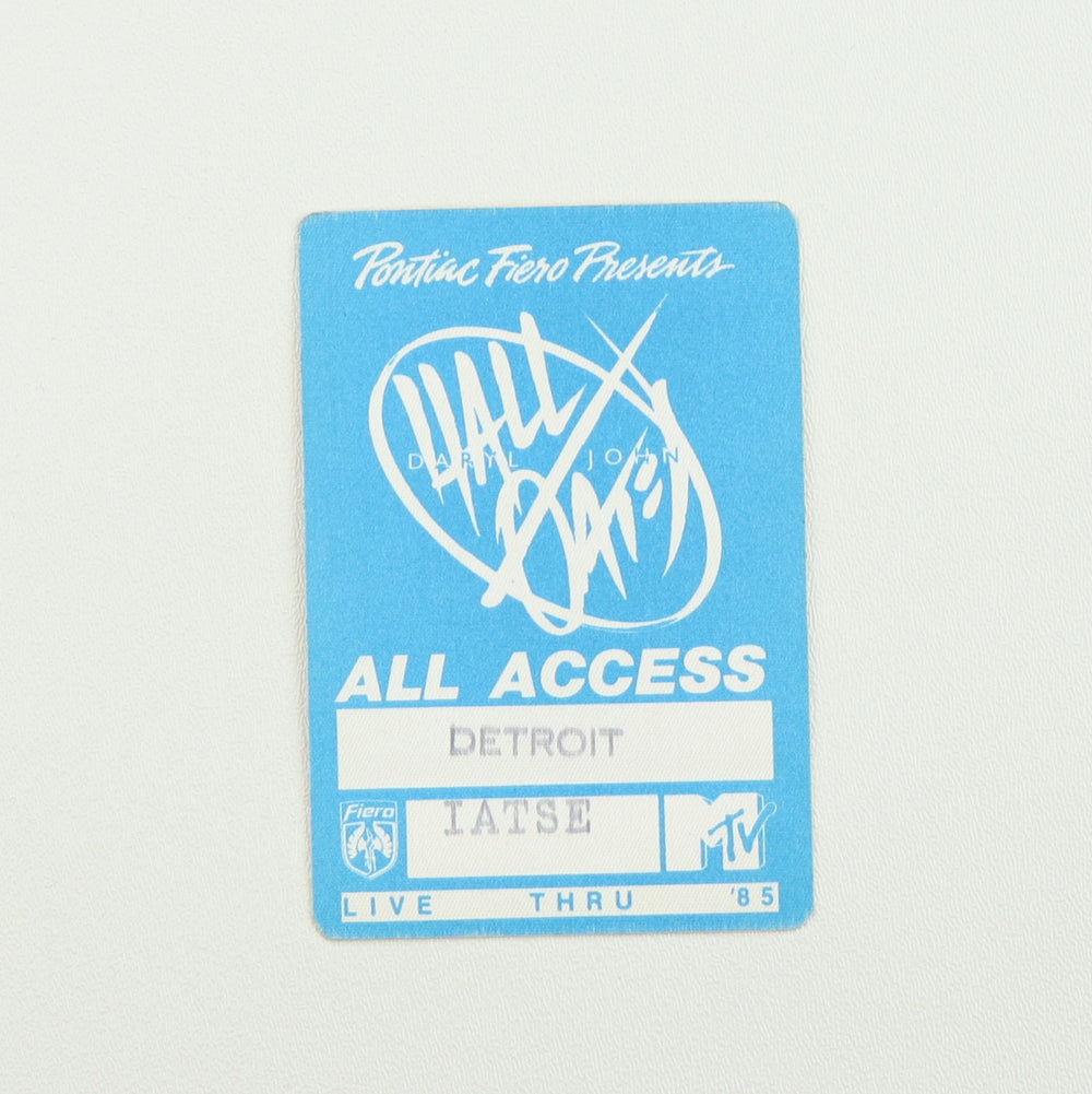 1985 Hall & Oates Live Thru ’85 Tour All Access Backstage Pass