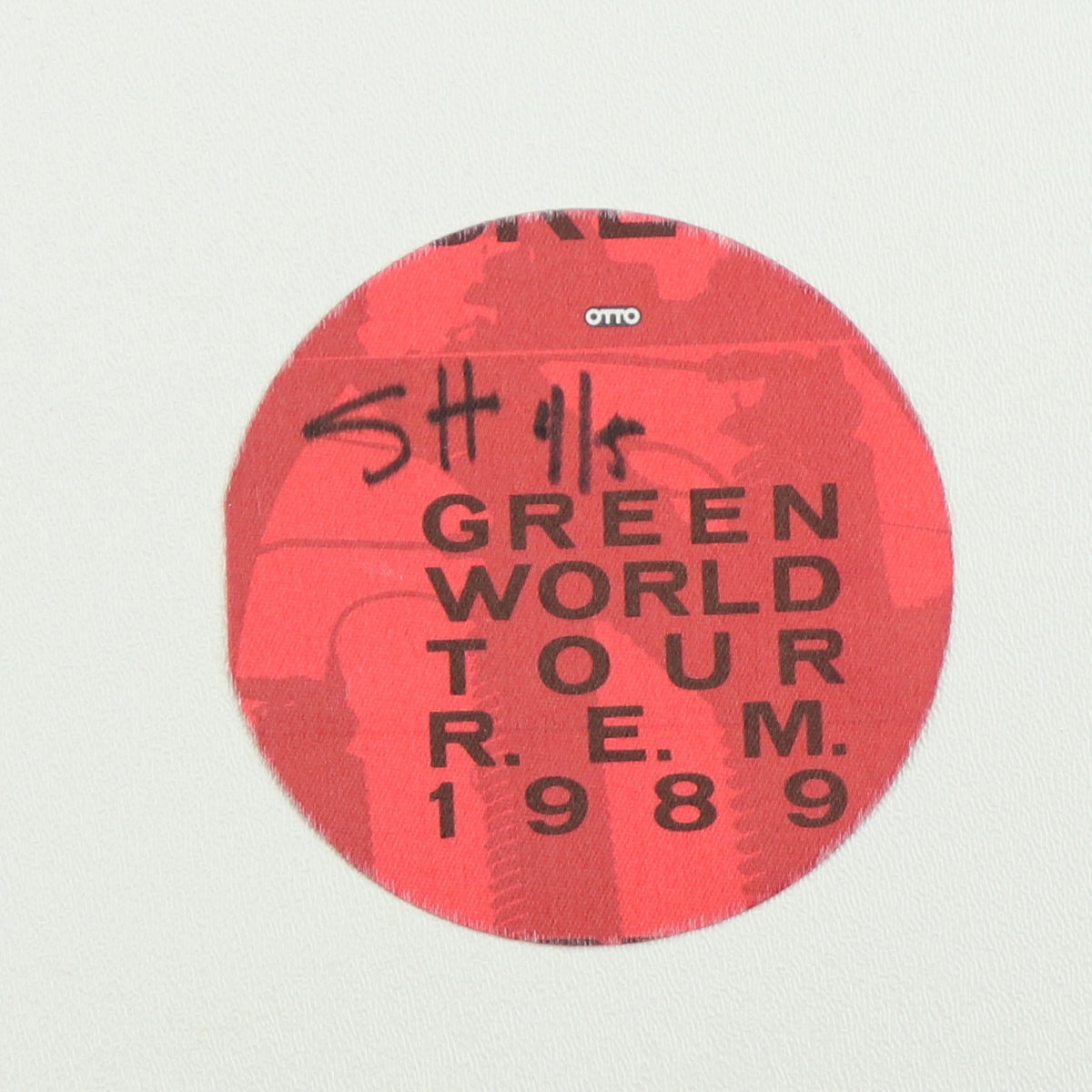 1989 R.E.M. Green World Tour Crew Backstage Pass WyCo Vintage