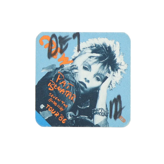 1986 Pat Benatar Seven The Hardway Tour Crew Backstage Pass