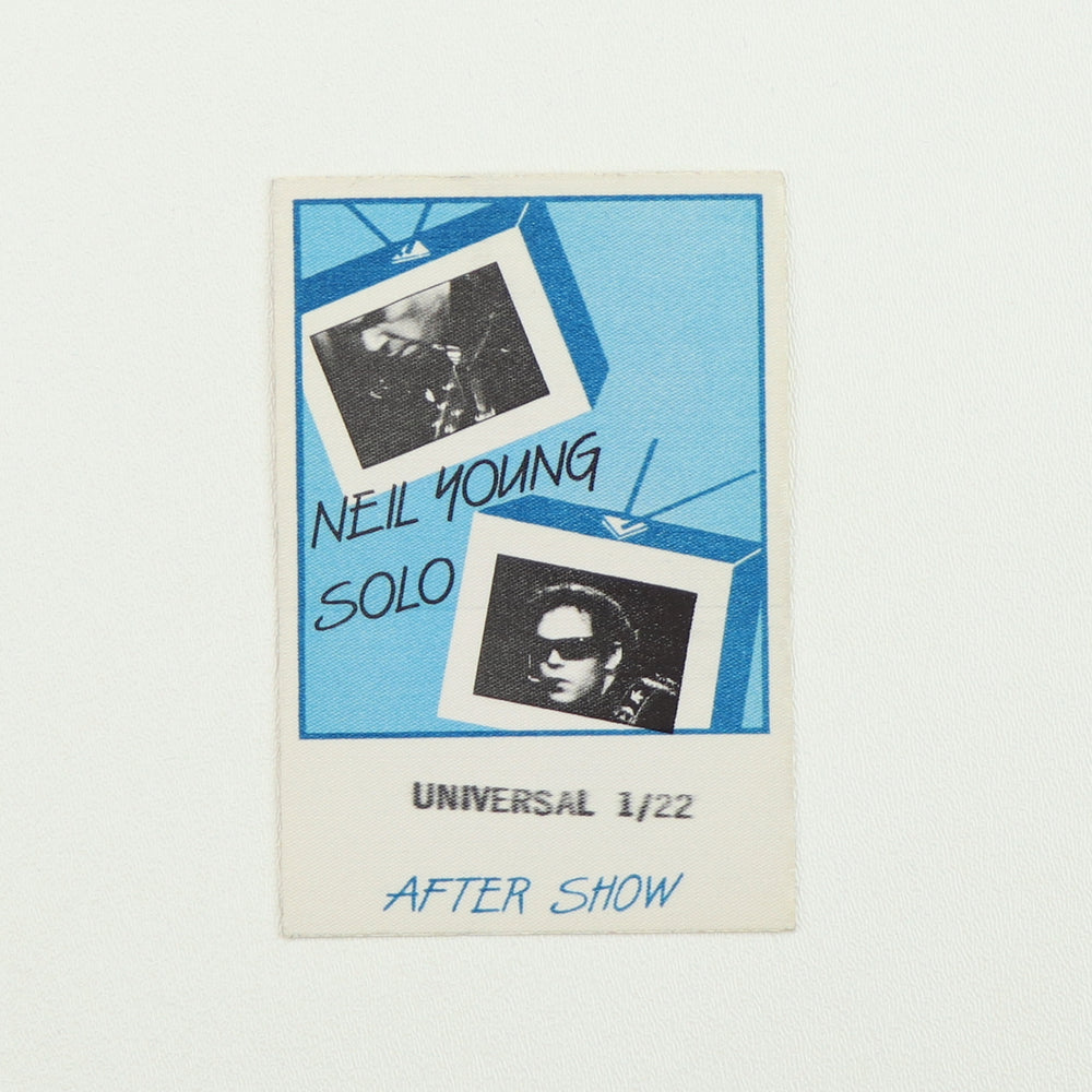 1983 Neil Young Solo Tour Aftershow Backstage Pass