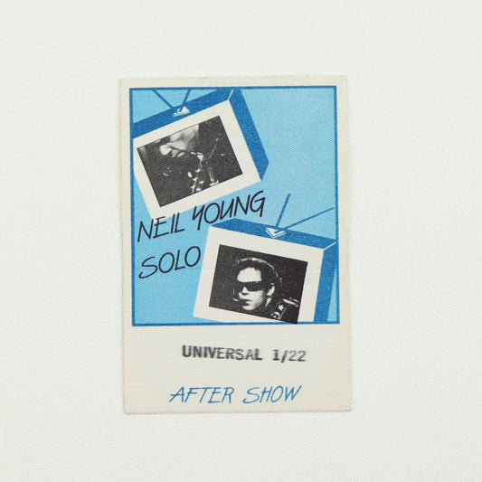 1983 Neil Young Solo Tour Aftershow Backstage Pass