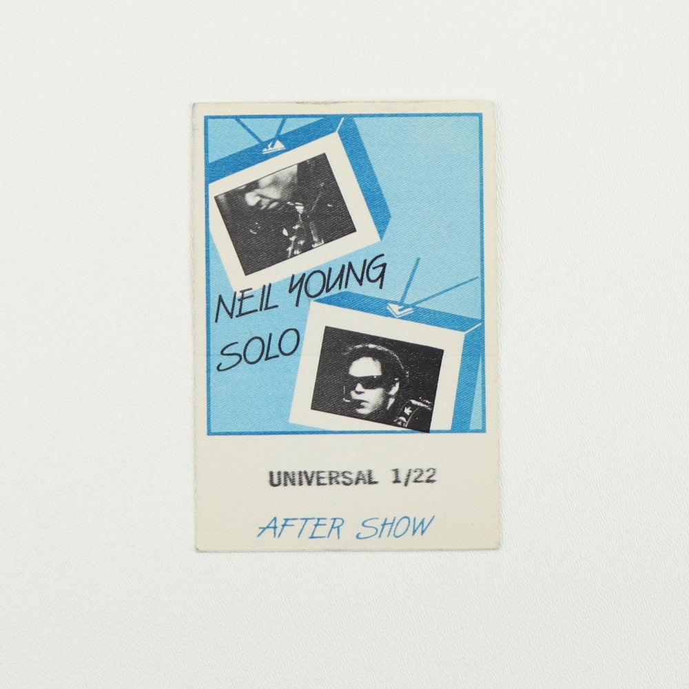 1983 Neil Young Solo Tour Aftershow Backstage Pass