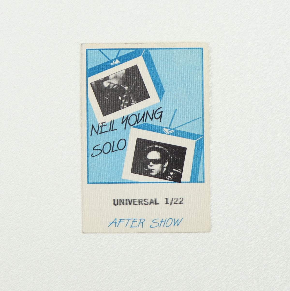 1983 Neil Young Solo Tour Aftershow Backstage Pass