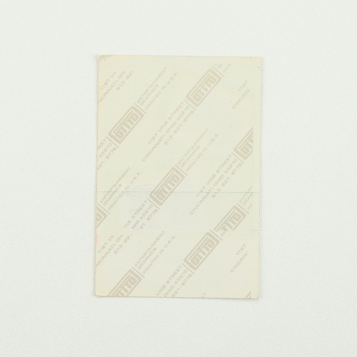 1983 Neil Young Solo Tour Aftershow Backstage Pass