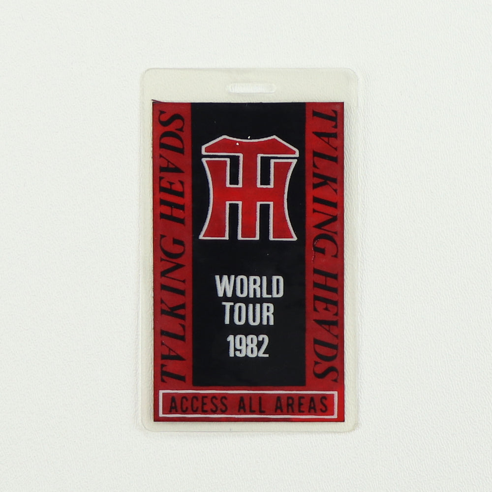1982 Talking Heads World Tour All Access Backstage Pass