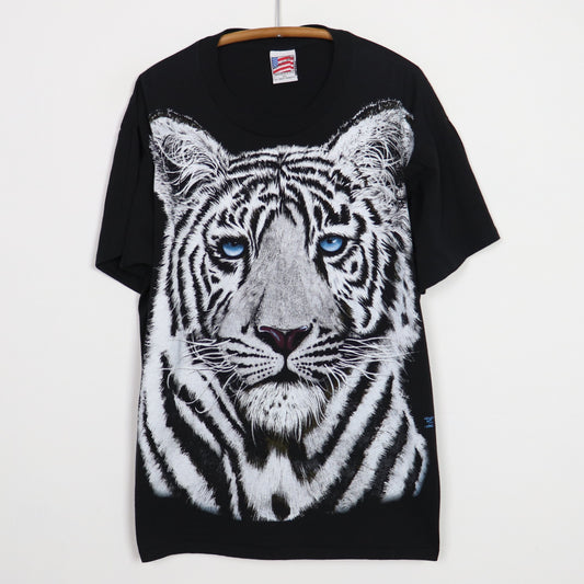 1992 White Tiger Big Print Shirt