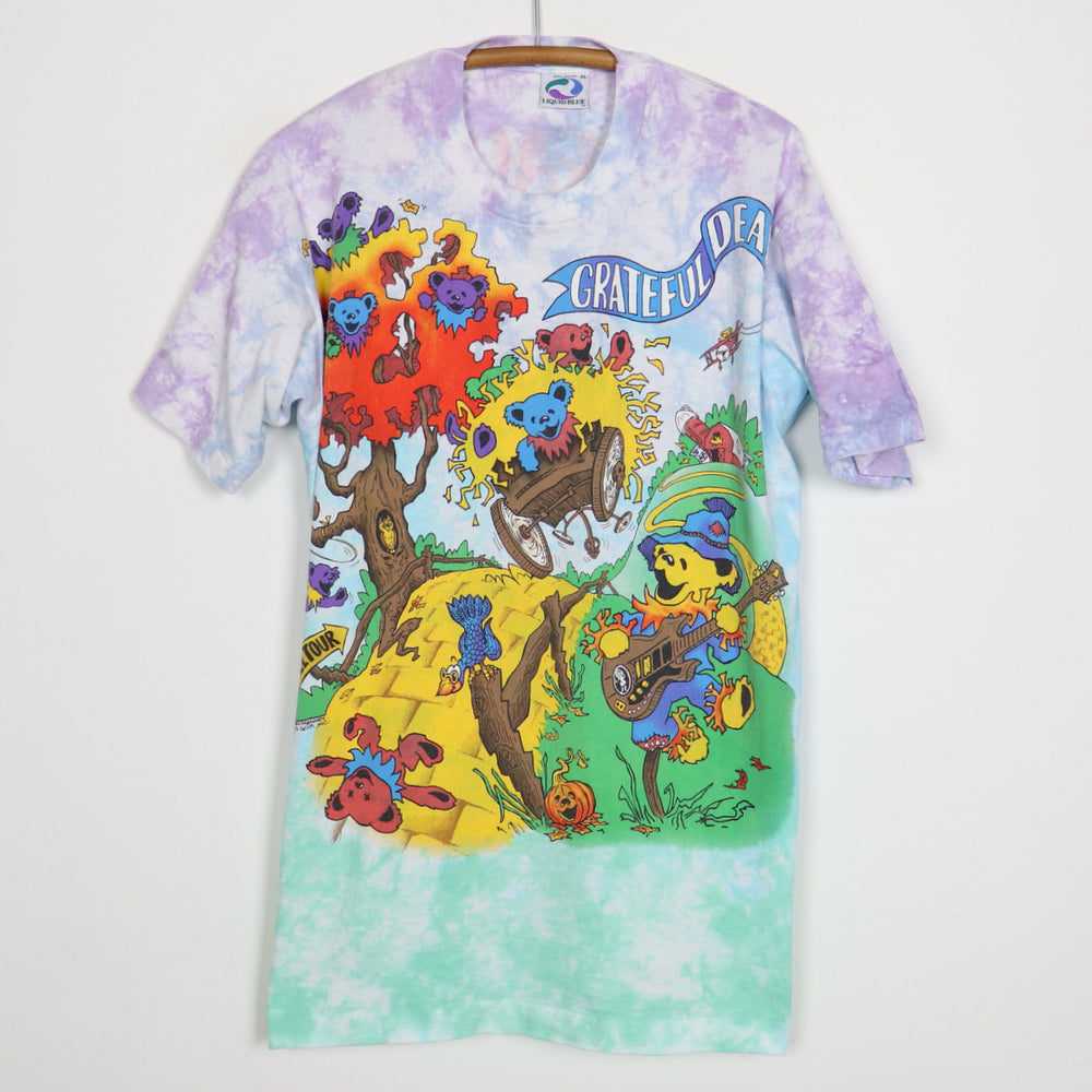 1993 Grateful Dead Rise & Fall Tour Liquid Blue Tie Dye Shirt