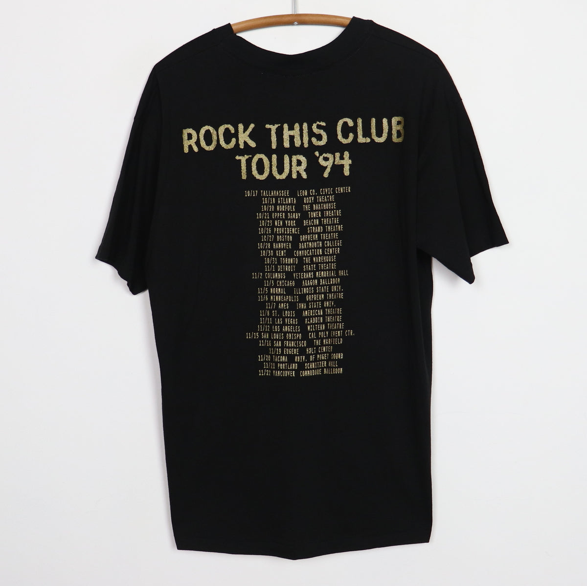 1994 Pretenders Rock This Club Tour Shirt