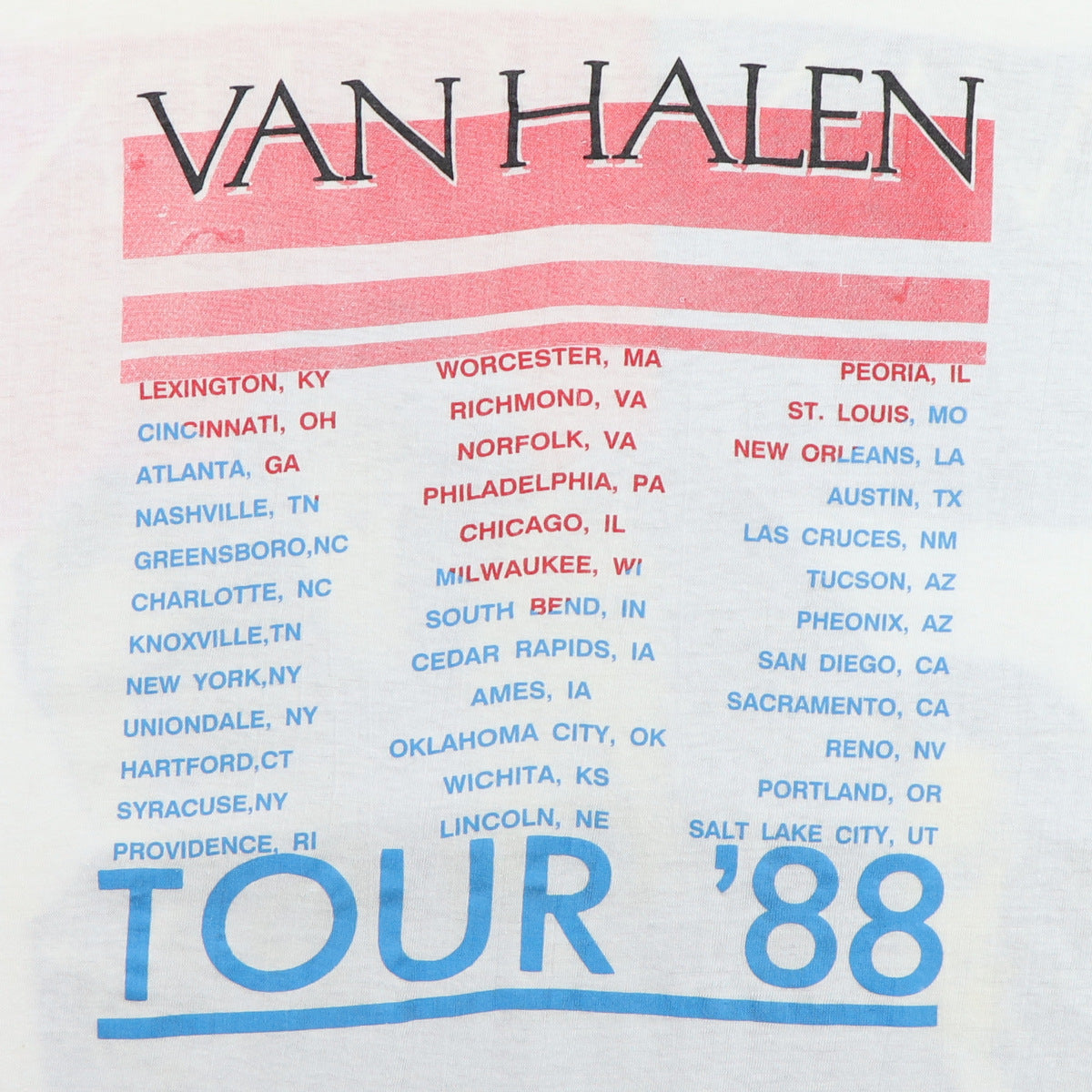 1988 Van Halen Tour Shirt