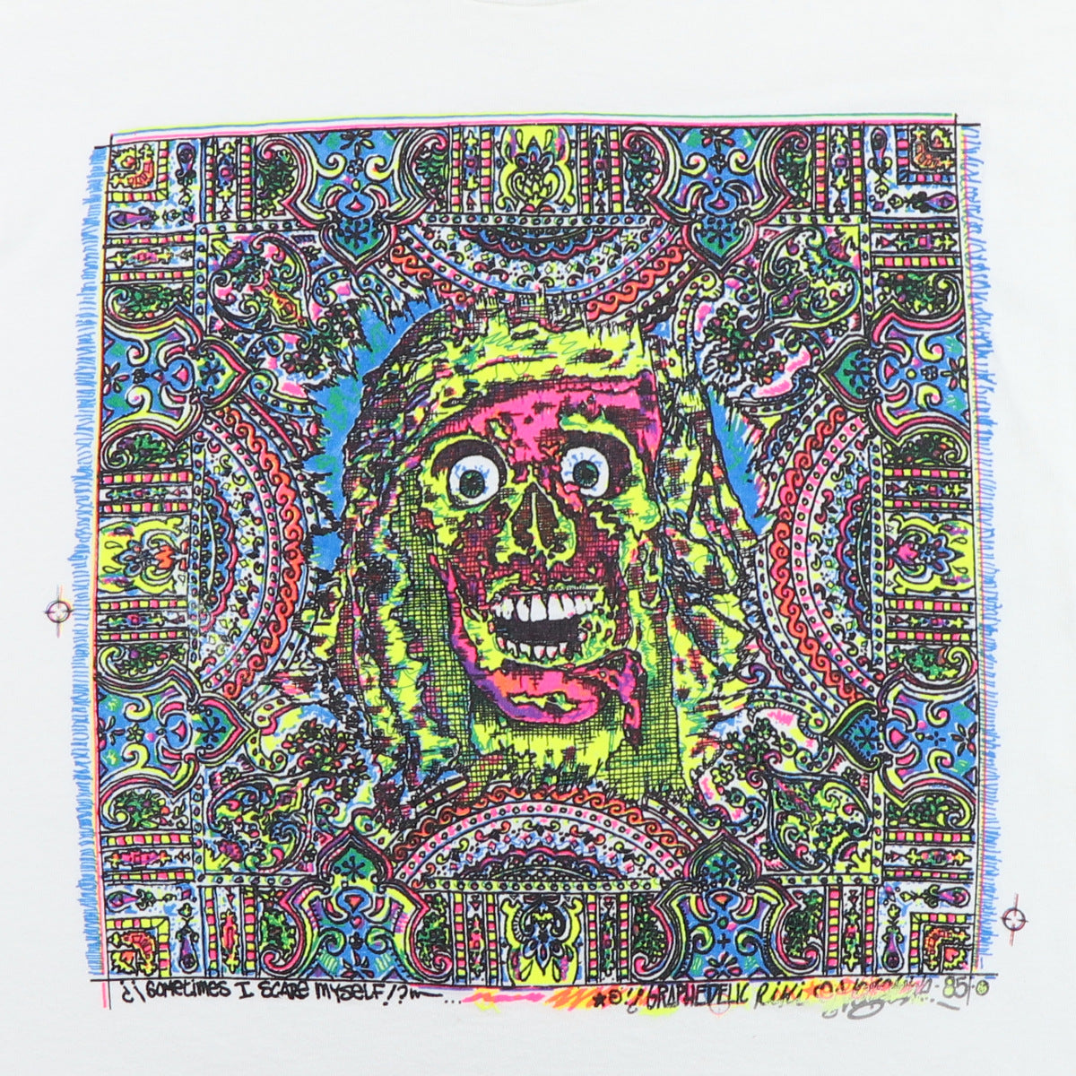 1985 Sometimes I Scare Myself Skeleton Shirt