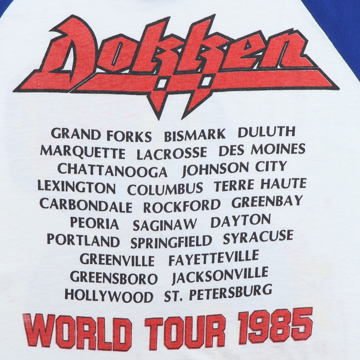 1985 Dokken World Tour Jersey Shirt